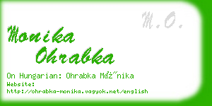 monika ohrabka business card